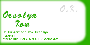 orsolya kom business card